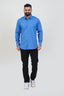 TEXONIC Men’s Premium Formal Shirt – Azure Blue – Full Sleeve