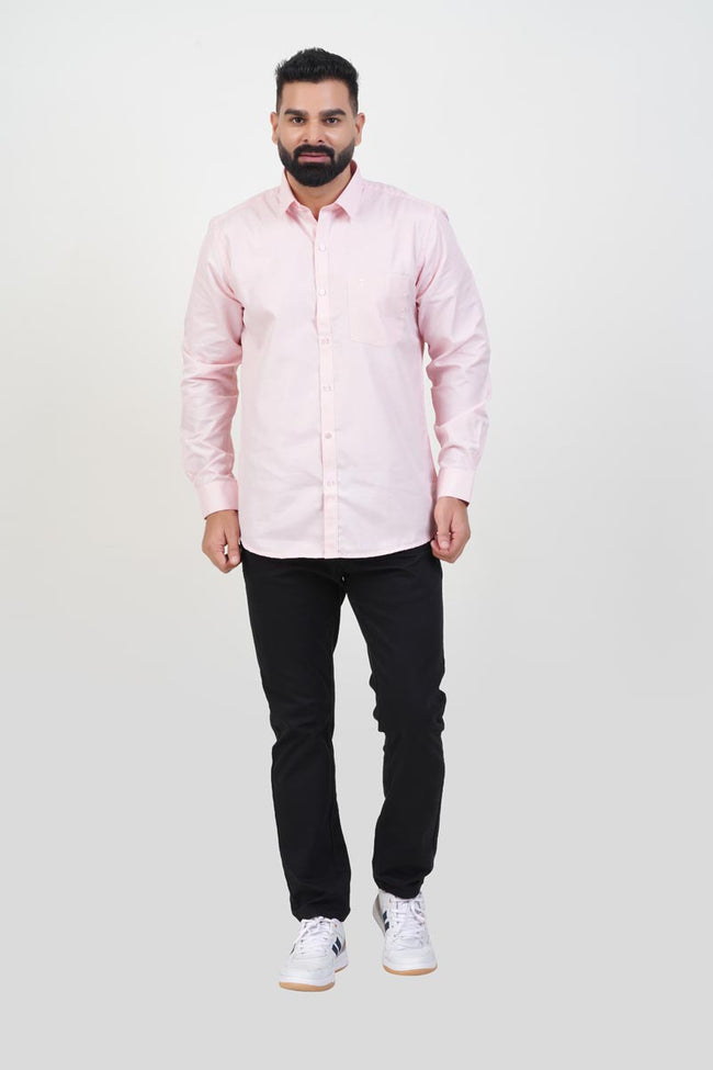 STRACK Men’s Premium Formal Shirt – Light Pink – Full Sleeve Hover Image
