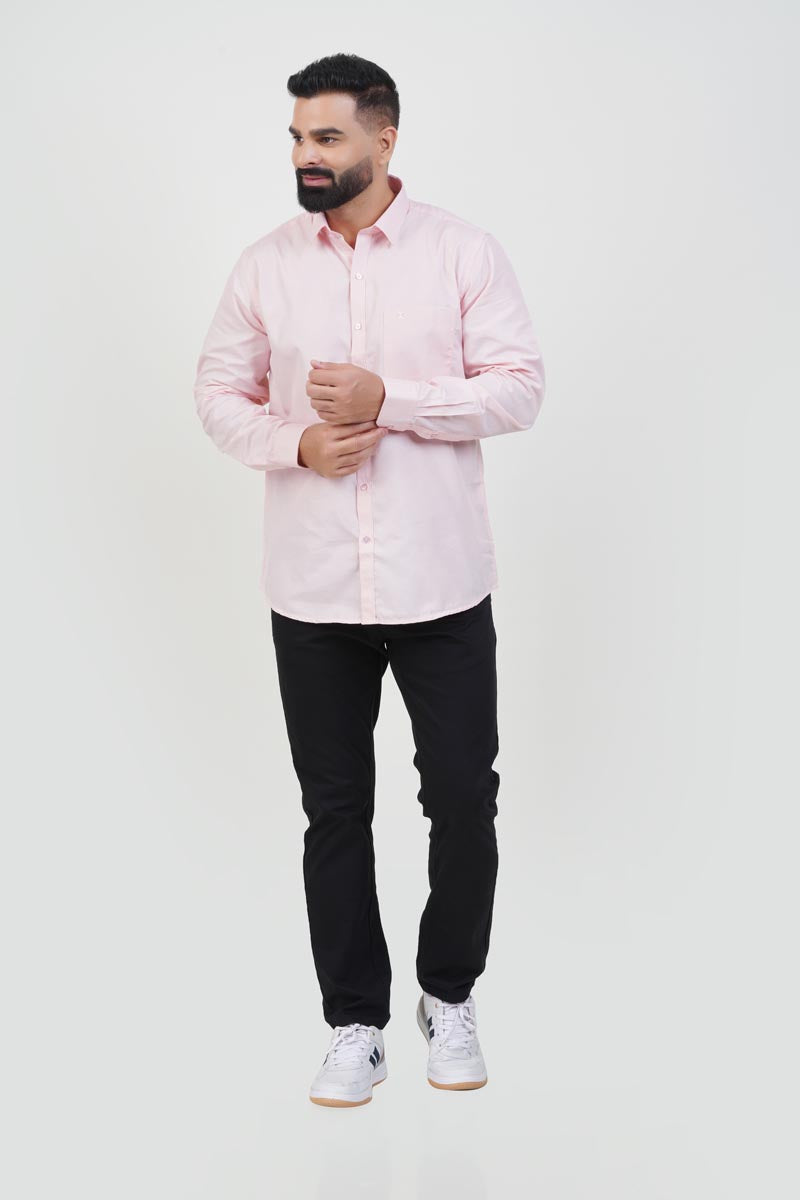 STRACK Men’s Premium Formal Shirt – Light Pink – Full Sleeve