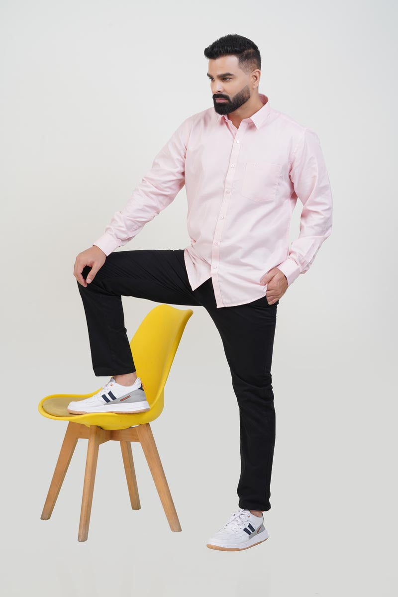 STRACK Men’s Premium Formal Shirt – Light Pink – Full Sleeve