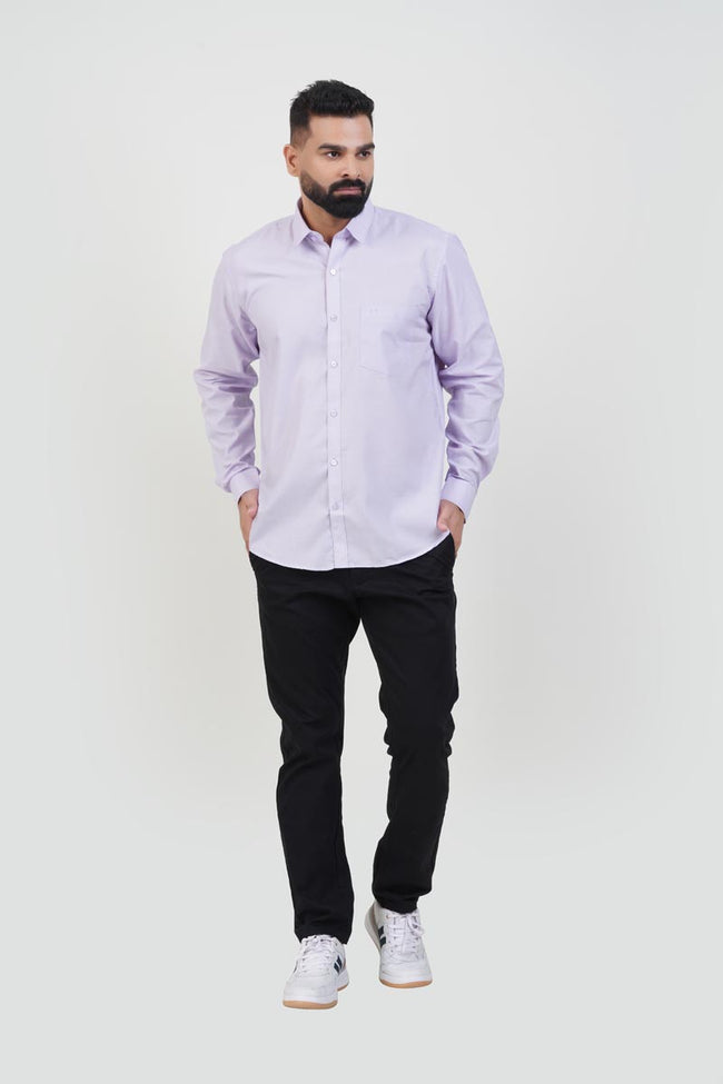 STRACK Men’s Premium Formal Shirt – Lavender – Full Sleeve Main Image