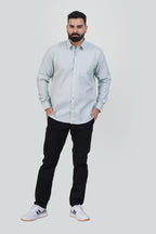 STRACK Men’s Premium Formal Shirt – Mint Grey – Full Sleeve