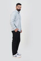 STRACK Men’s Premium Formal Shirt – Mint Grey – Full Sleeve