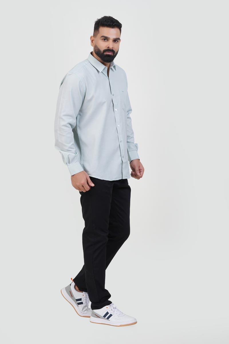 STRACK Men’s Premium Formal Shirt – Mint Grey – Full Sleeve