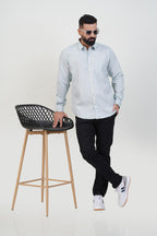STRACK Men’s Premium Formal Shirt – Mint Grey – Full Sleeve