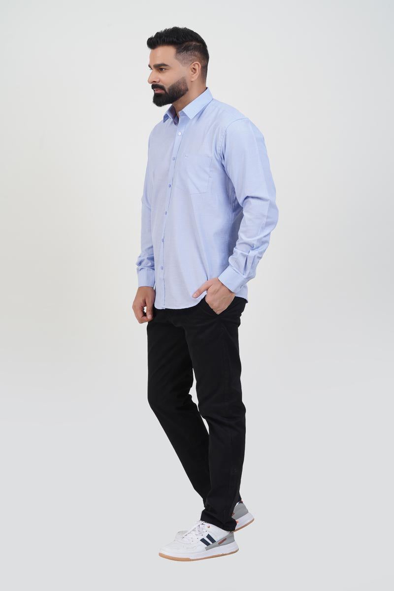 STRACK Men’s Premium Formal Shirt – Pastel Blue – Full Sleeve