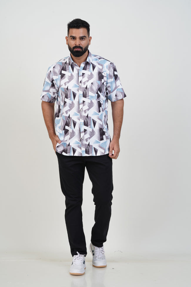 Buy 2 Get 1 Free - Freeco Print Shirt - Half Sleeve - Assorted color Main Image