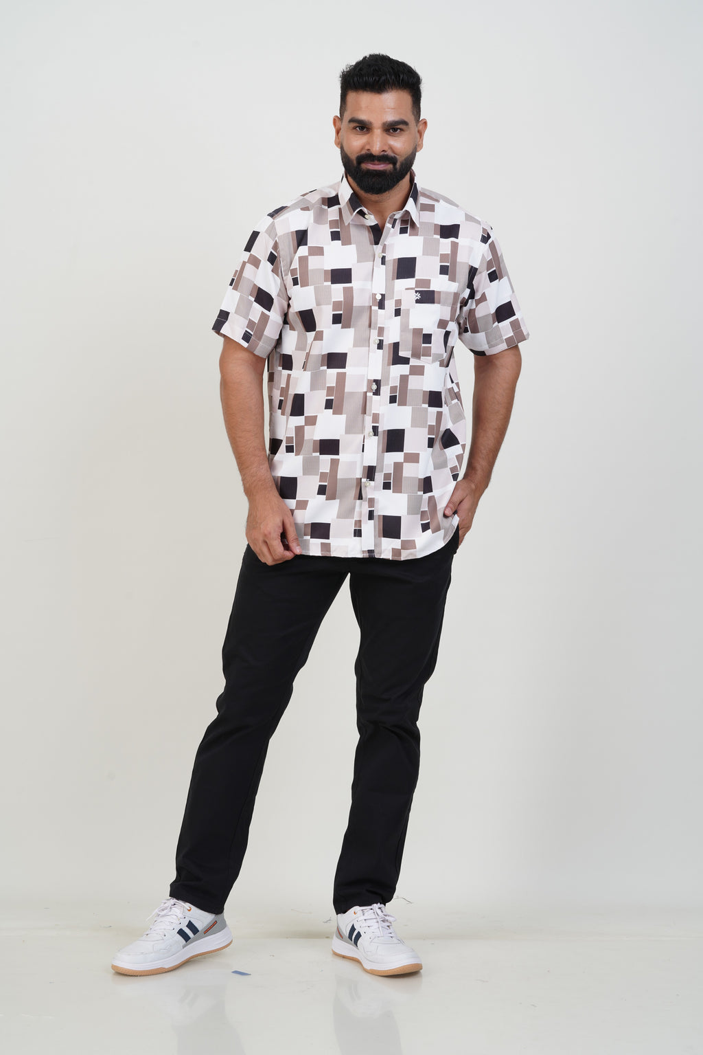 Buy 2 Get 1 Free - Freeco Print Shirt - Half Sleeve - Assorted color