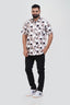 Freeco Print Shirt – Half Sleeve (Walnut Block & White)