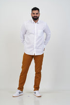 WHITE HOUSE Men’s Premium Shirt – White – Full Sleeve