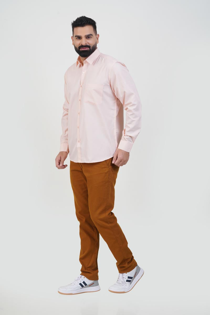 STRACK Men’s Premium Formal Shirt – Light Peach – Full Sleeve