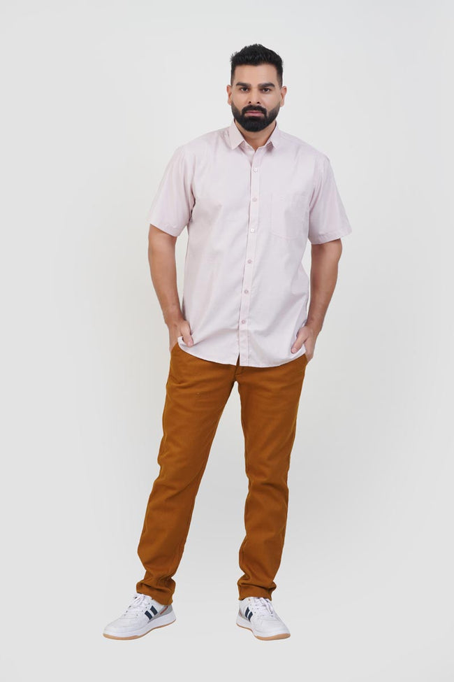 STRACK Men’s Premium Formal Shirt – Light Rose – Half Sleeve Main Image