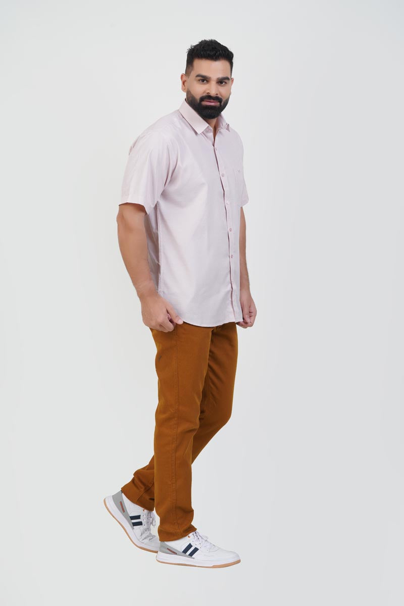 STRACK Men’s Premium Formal Shirt – Light Rose – Half Sleeve