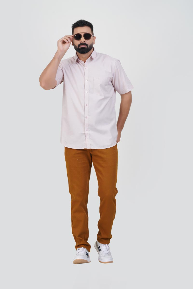 STRACK Men’s Premium Formal Shirt – Light Rose – Half Sleeve
