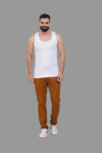 Magic Vest RN – Men’s Classic Round Neck Sleeveless Inner Vest – White