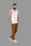 Magic Vest RN – Men’s Classic Round Neck Sleeveless Inner Vest – White