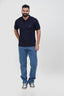 CASCADE Men’s Premium Polo T-Shirt – Navy Blue – Half Sleeve