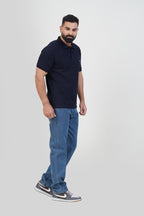 CASCADE Men’s Premium Polo T-Shirt – Navy Blue – Half Sleeve