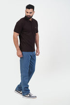 CASCADE Men’s Premium Polo T-Shirt – Dark Brown – Half Sleeve