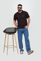 CASCADE Men’s Premium Polo T-Shirt – Dark Brown – Half Sleeve