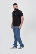 CASCADE Men’s Premium Polo T-Shirt – Black – Half Sleeve