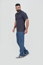 ZEST Men’s Premium Polo T-Shirt – Charcoal Grey – Half Sleeve