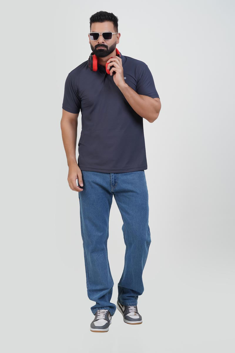 ZEST Men’s Premium Polo T-Shirt – Charcoal Grey – Half Sleeve