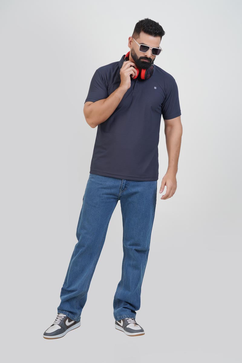 ZEST Men’s Premium Polo T-Shirt – Charcoal Grey – Half Sleeve