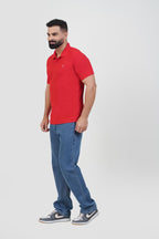 ZEST Men’s Premium Polo T-Shirt – Red – Half Sleeve