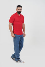 ZEST Men’s Premium Polo T-Shirt – Red – Half Sleeve
