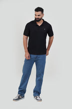 ZEST Men’s Premium Polo T-Shirt – Classic Black – Half Sleeve