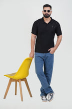 ZEST Men’s Premium Polo T-Shirt – Classic Black – Half Sleeve