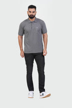 CASCADE Men’s Premium Polo T-Shirt – Charcoal Grey – Half Sleeve