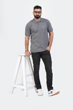 CASCADE Men’s Premium Polo T-Shirt – Charcoal Grey – Half Sleeve