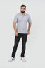 CASCADE Men’s Premium Polo T-Shirt – Light Grey Melange – Half Sleeve