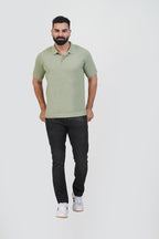 ZEST Men’s Premium Polo T-Shirt – Sage Green – Half Sleeve