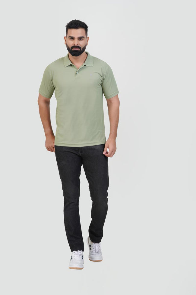 ZEST Men’s Premium Polo T-Shirt – Sage Green – Half Sleeve Hover Image
