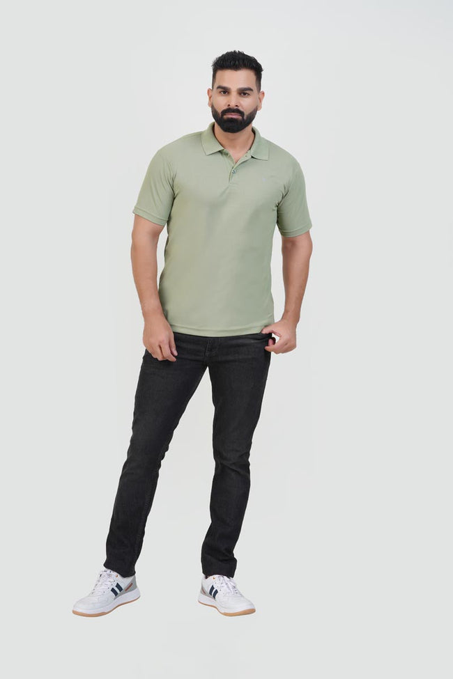 ZEST Men’s Premium Polo T-Shirt – Sage Green – Half Sleeve Main Image