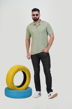 ZEST Men’s Premium Polo T-Shirt – Sage Green – Half Sleeve