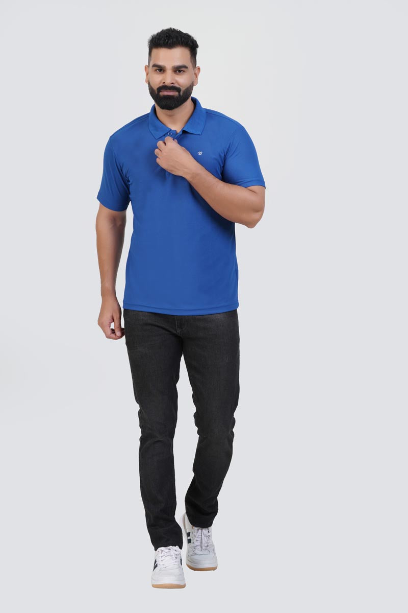 ZEST Men’s Premium Polo T-Shirt – Royal Blue – Half Sleeve