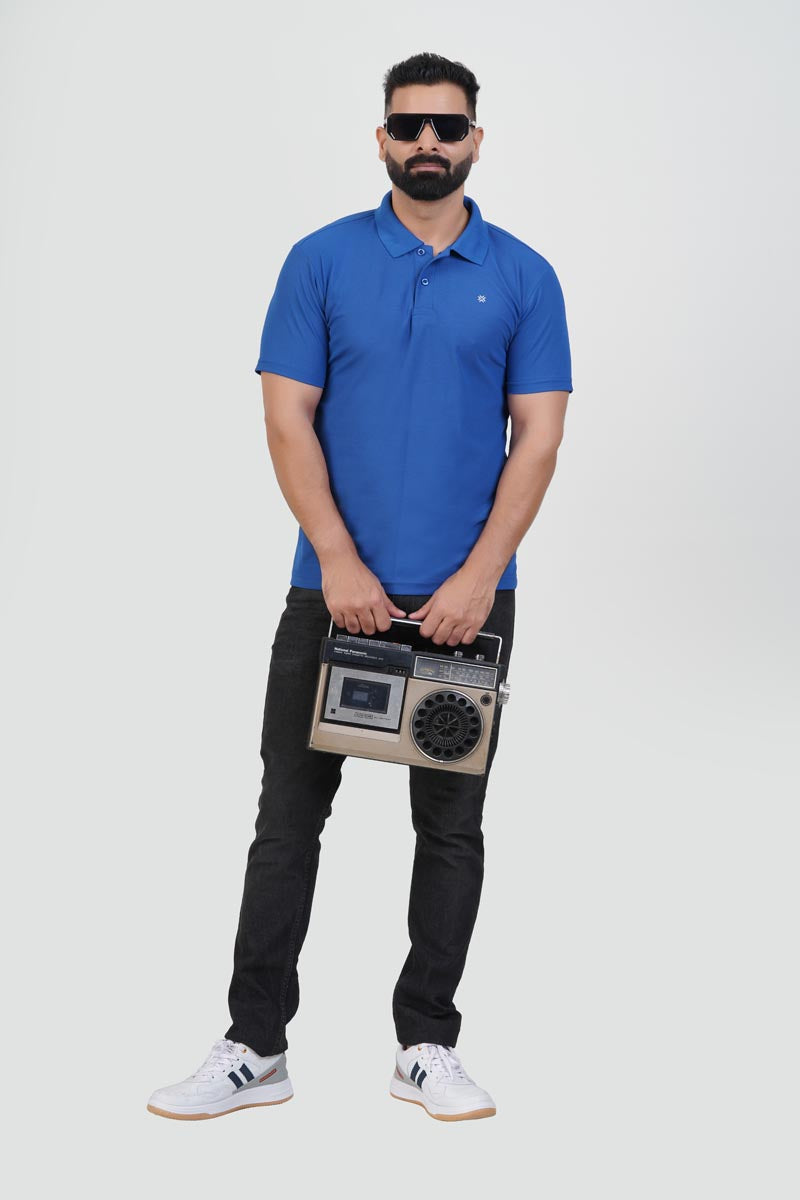 ZEST Men’s Premium Polo T-Shirt – Royal Blue – Half Sleeve