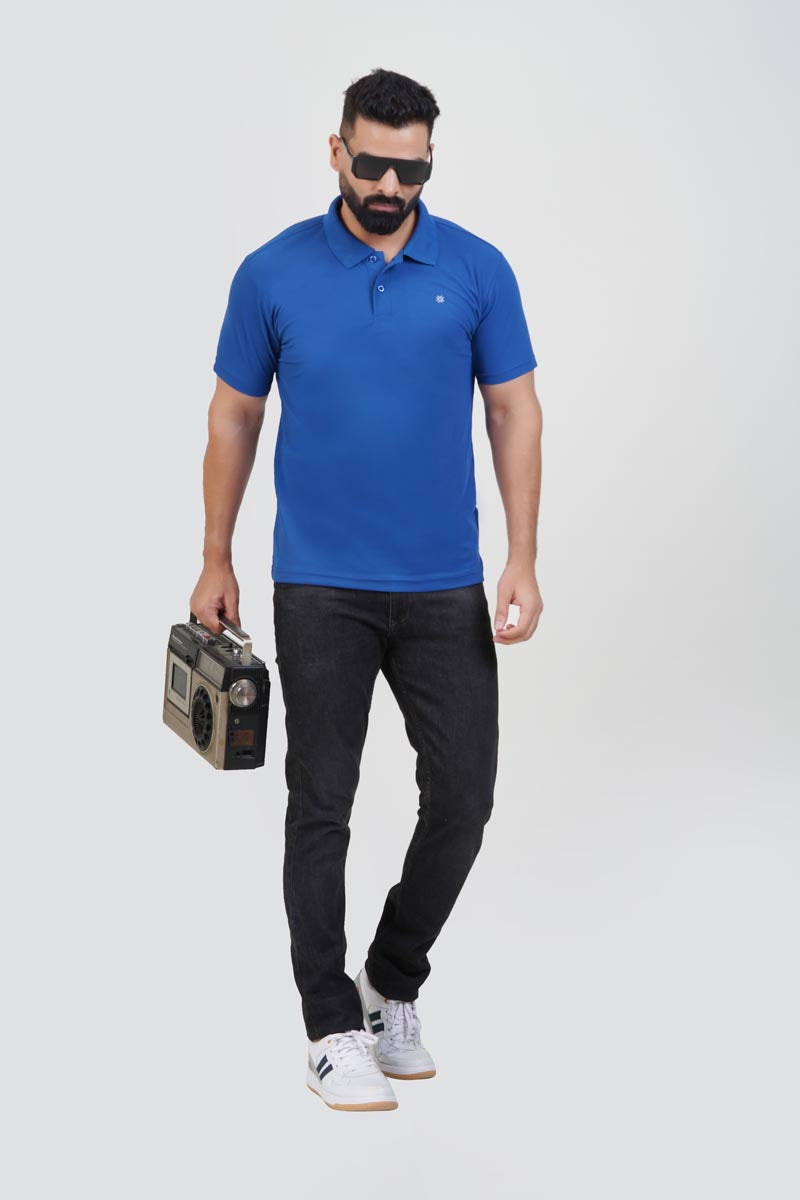 ZEST Men’s Premium Polo T-Shirt – Royal Blue – Half Sleeve