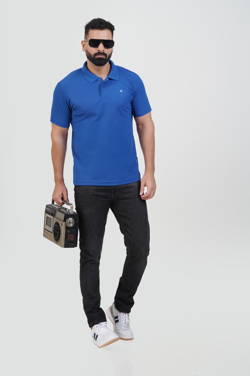 ZEST Men’s Premium Polo T-Shirt – Royal Blue – Half Sleeve