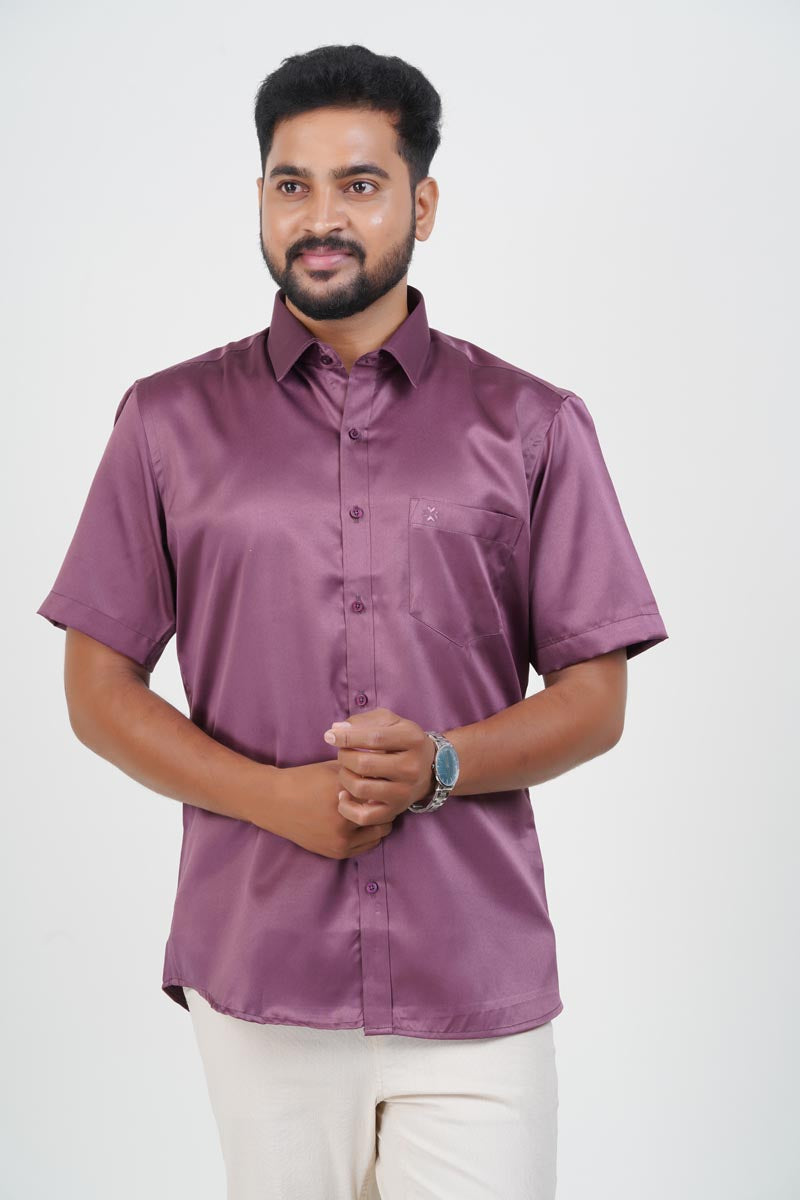 Orgia Men’s Premium Formal Shirt – Plum Purple – 17515