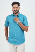 Cool Club Plus Men’s Formal Shirt – Turquoise Blue – 31010