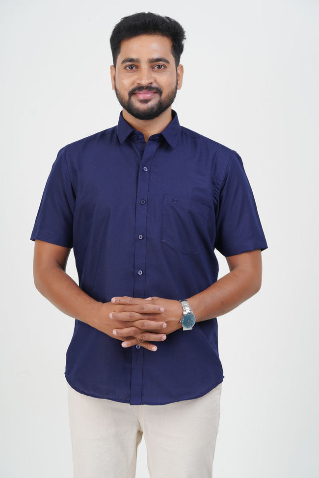 Cool Club Plus Men’s Formal Shirt  – Navy Blue – 31009 Main Image