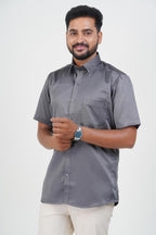 Orgia Men’s Premium Formal Shirt – Steel Grey – 17506