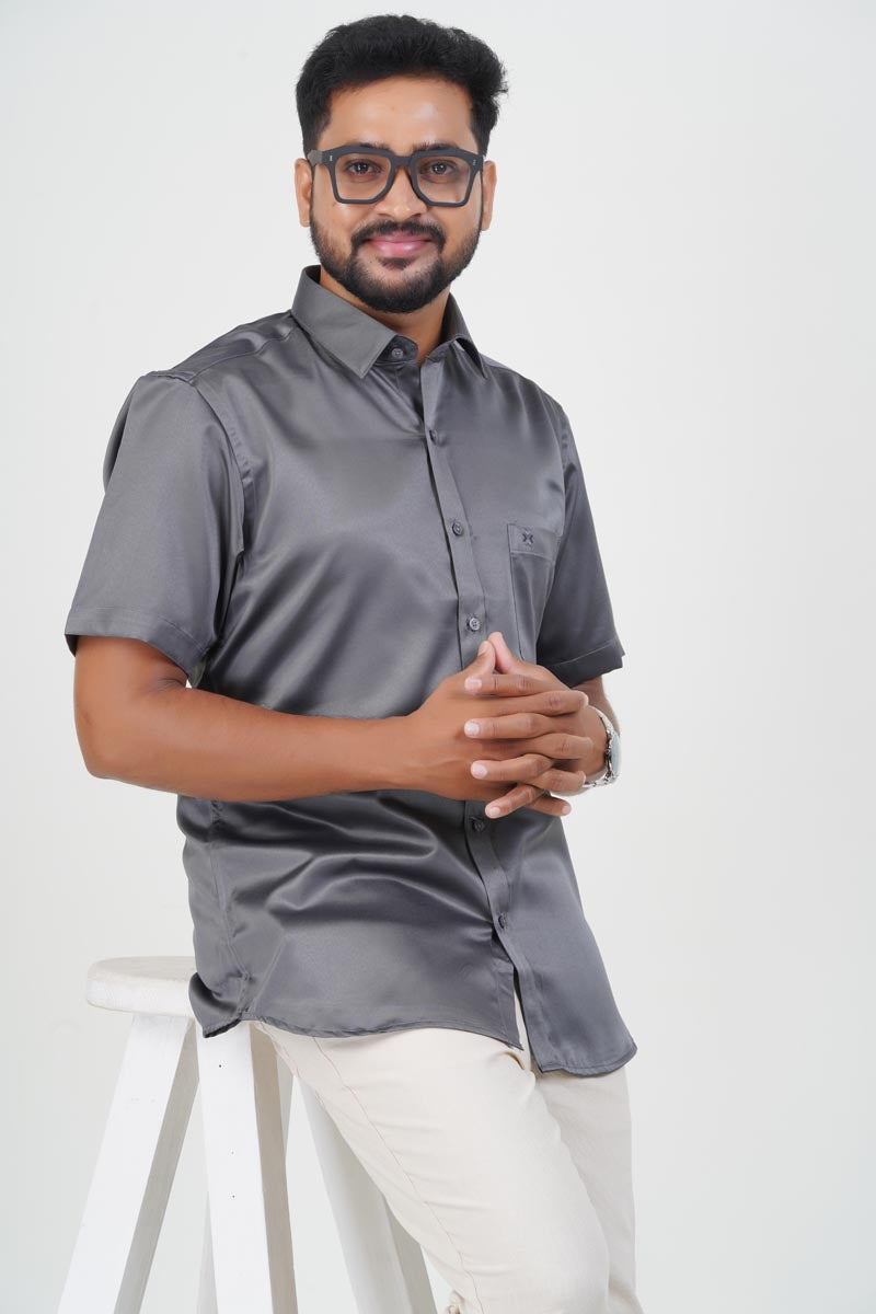 Orgia Men’s Premium Formal Shirt – Steel Grey – 17506