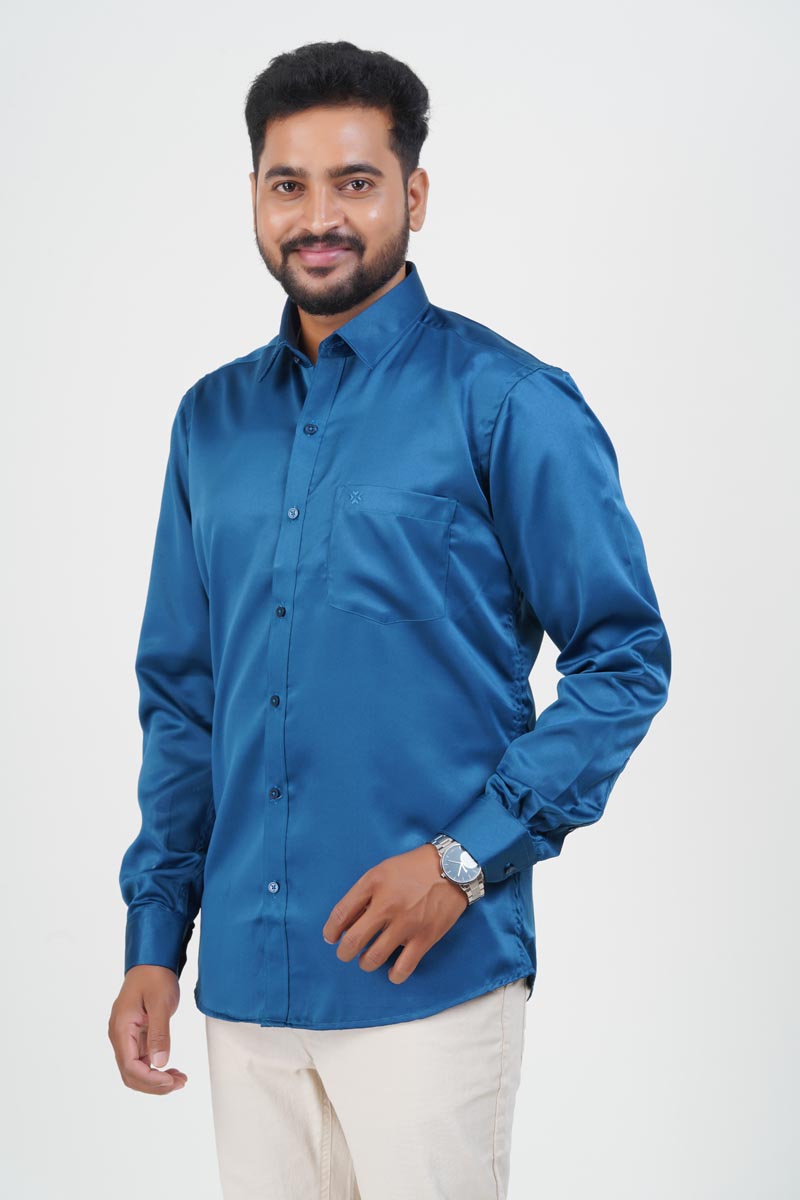 Orgia Men’s Premium Formal Shirt – Royal Blue – Full Sleeve