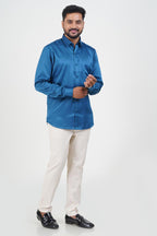 Orgia Men’s Premium Formal Shirt – Royal Blue – Full Sleeve